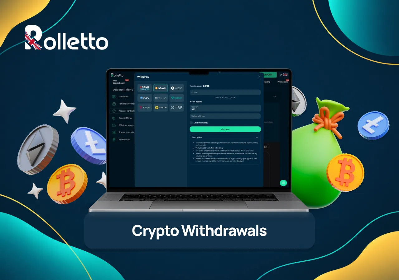 rolleto crypto withdrawals